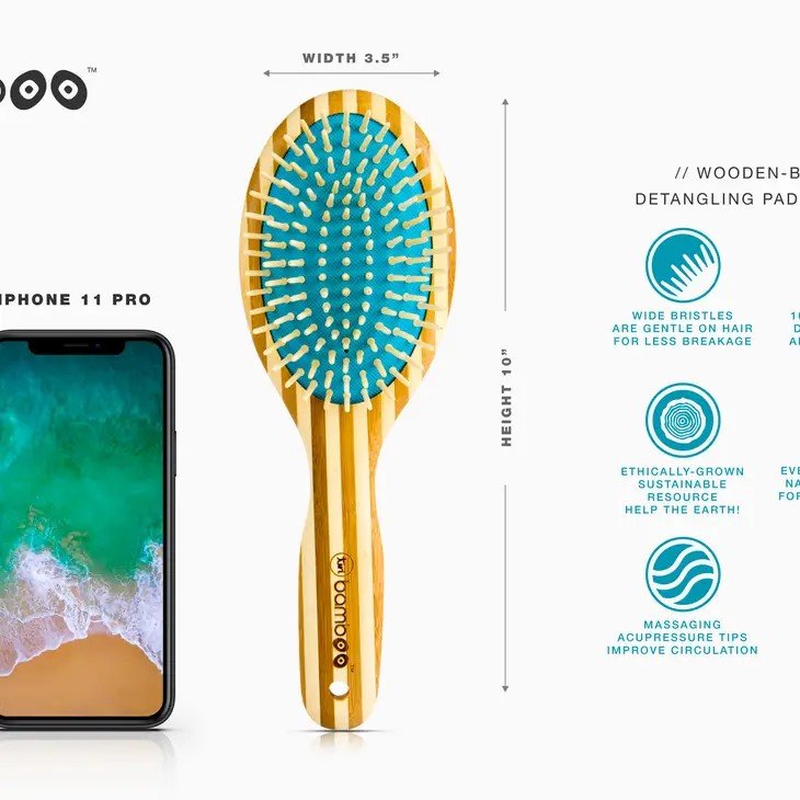 Bamboo Hairbrush or Comb, Shampoo and Conditioner