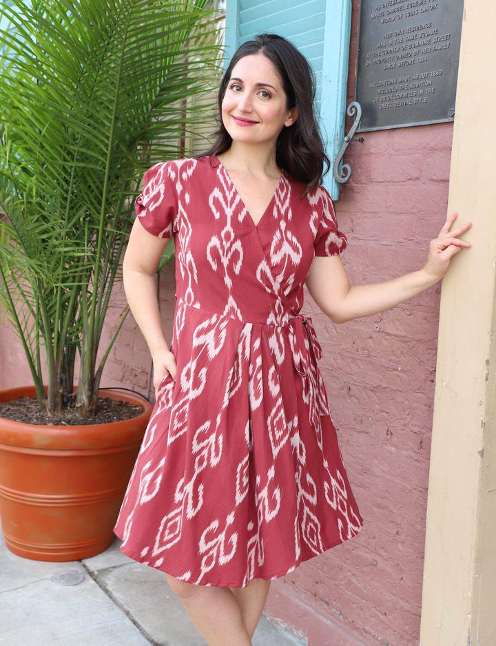 Merlot Organic Cotton Wrap Dress