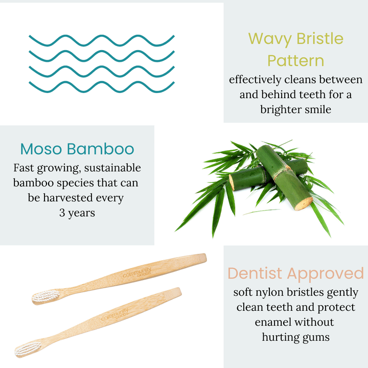 Natural Bamboo Toothbrush 4-Pack