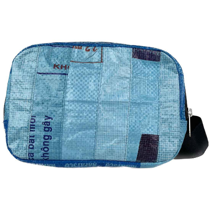 Recycled Patchwork Belt Bag - Blue Hues