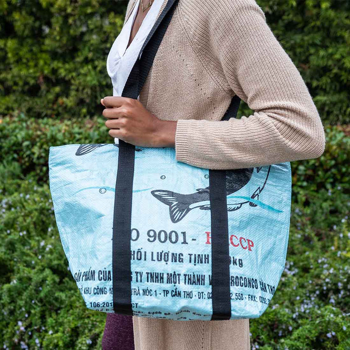 Recycled Zip Top Beach Bag