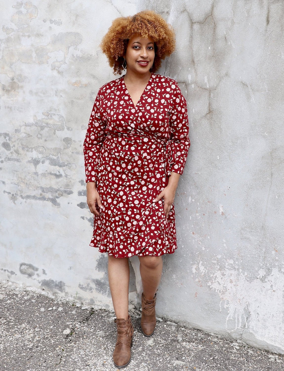 Roma Floral Organic Wrap Dress