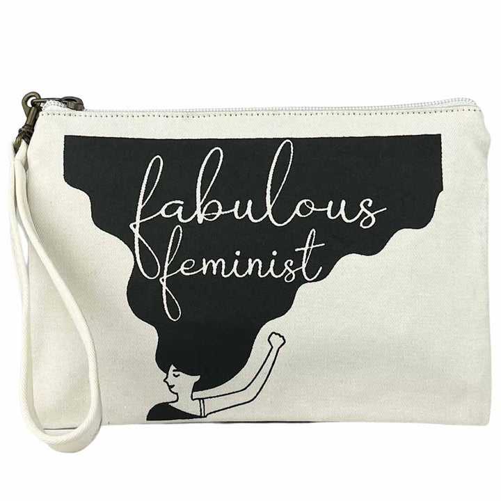 Statement Pouch - Fabulous Feminist White