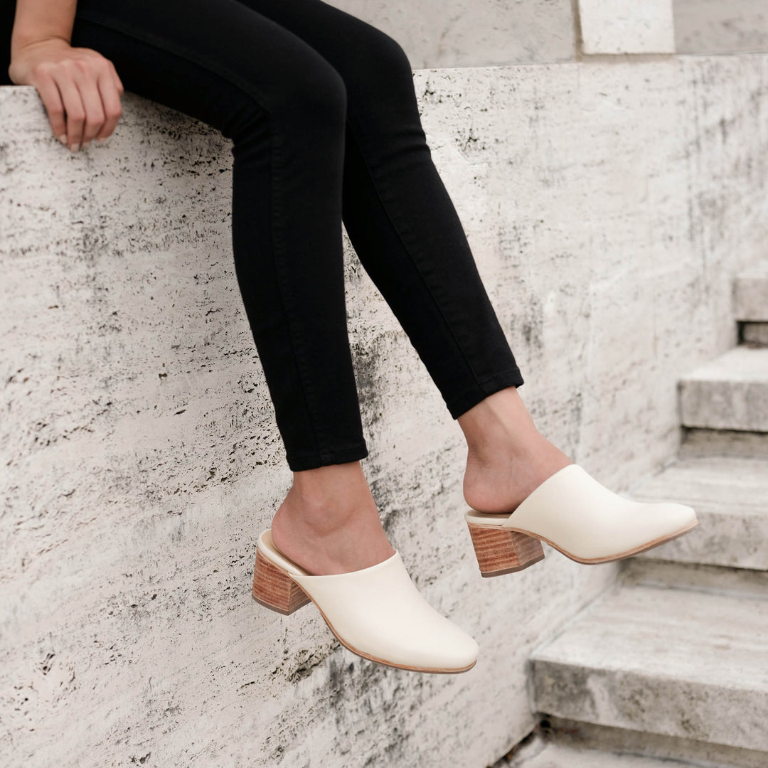 All-Day Heeled Mule Bone