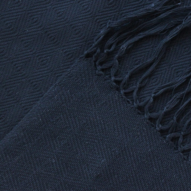 Soft & Neutral Shawl | Black on Black Diamond Weave