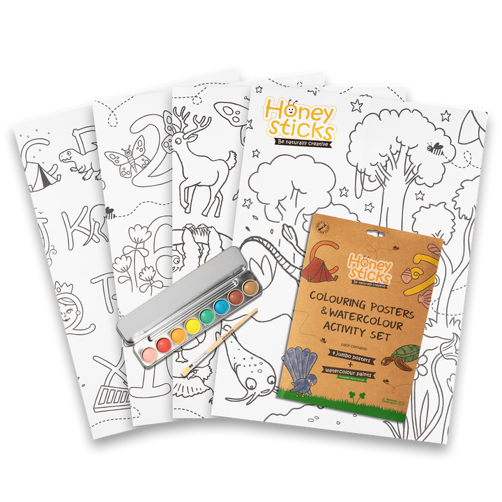 Jumbo Posters and Watercolour Paints Activity Pack