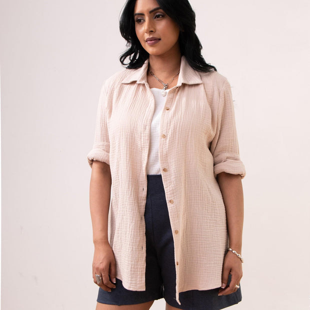 The Airy Gauze Button-up Shirt