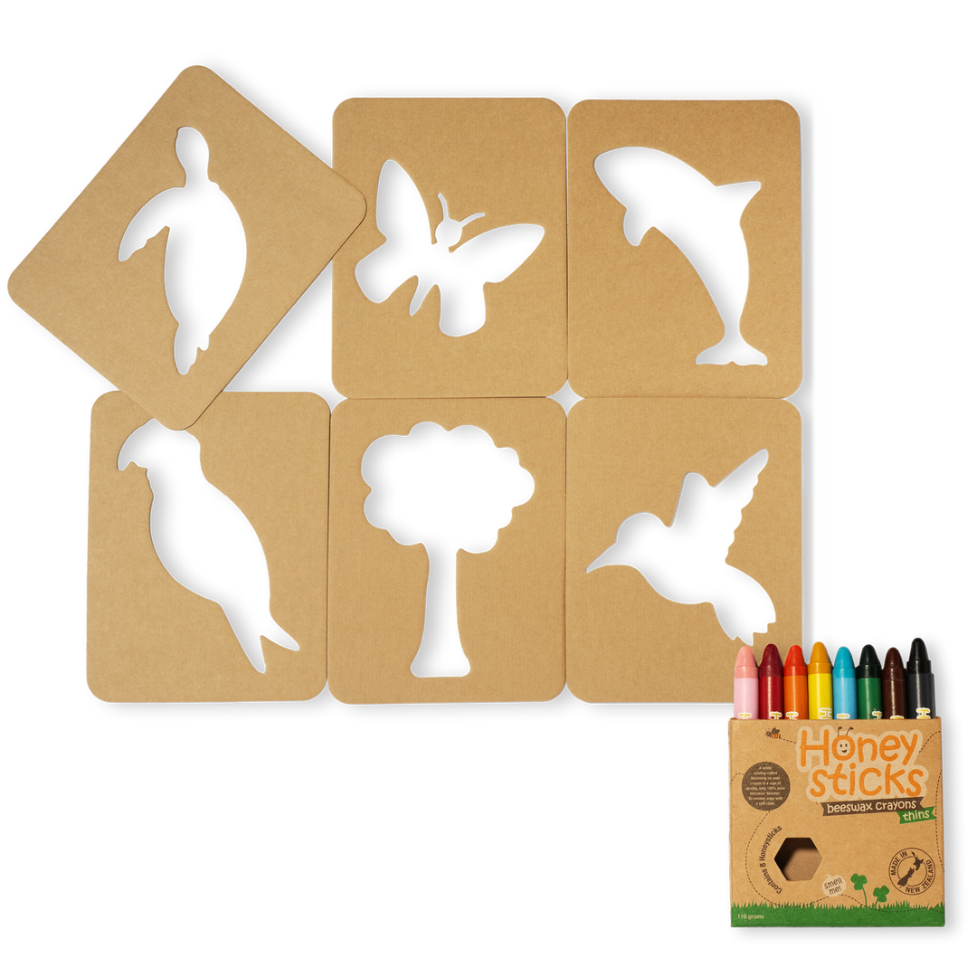 Jumbo Stencils and Crayons Activity Pack