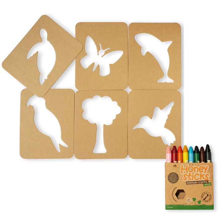 Jumbo Stencils and Crayons Activity Pack