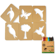 Jumbo Stencils and Crayons Activity Pack