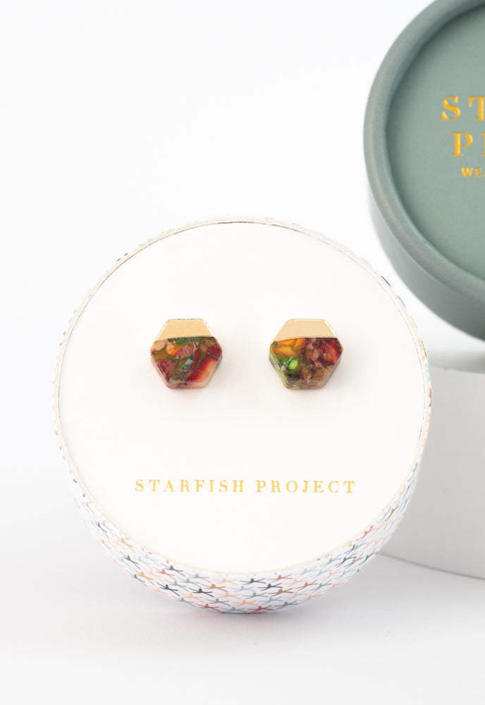 Sedona Stud Earrings in Sunrise Reds