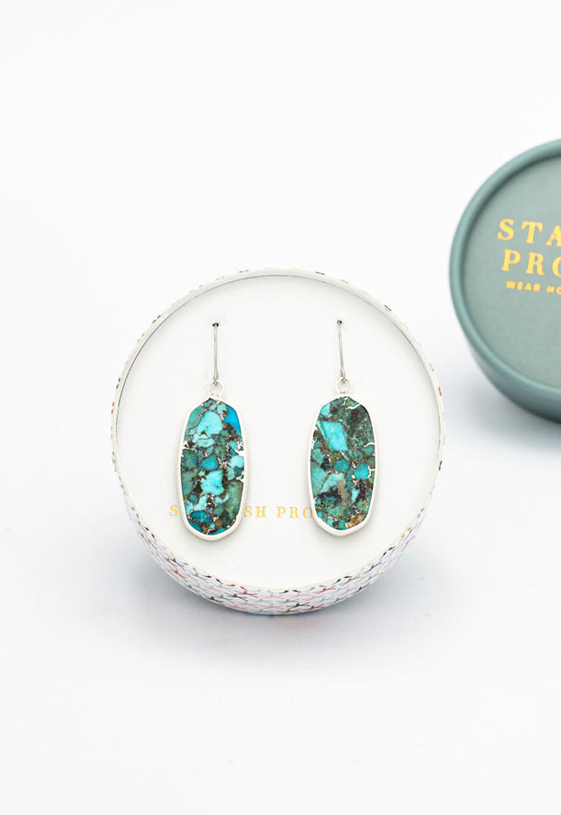 Sea Sparkle Turquoise Earrings