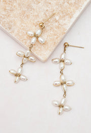 Pearl Bloom Drop Earrings