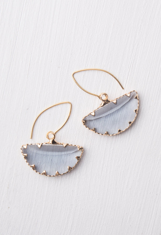 Kenna Lavender Glass Earrings
