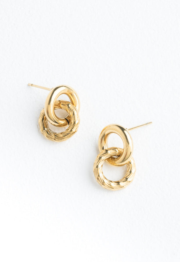 Bound Together Earrings in Gold