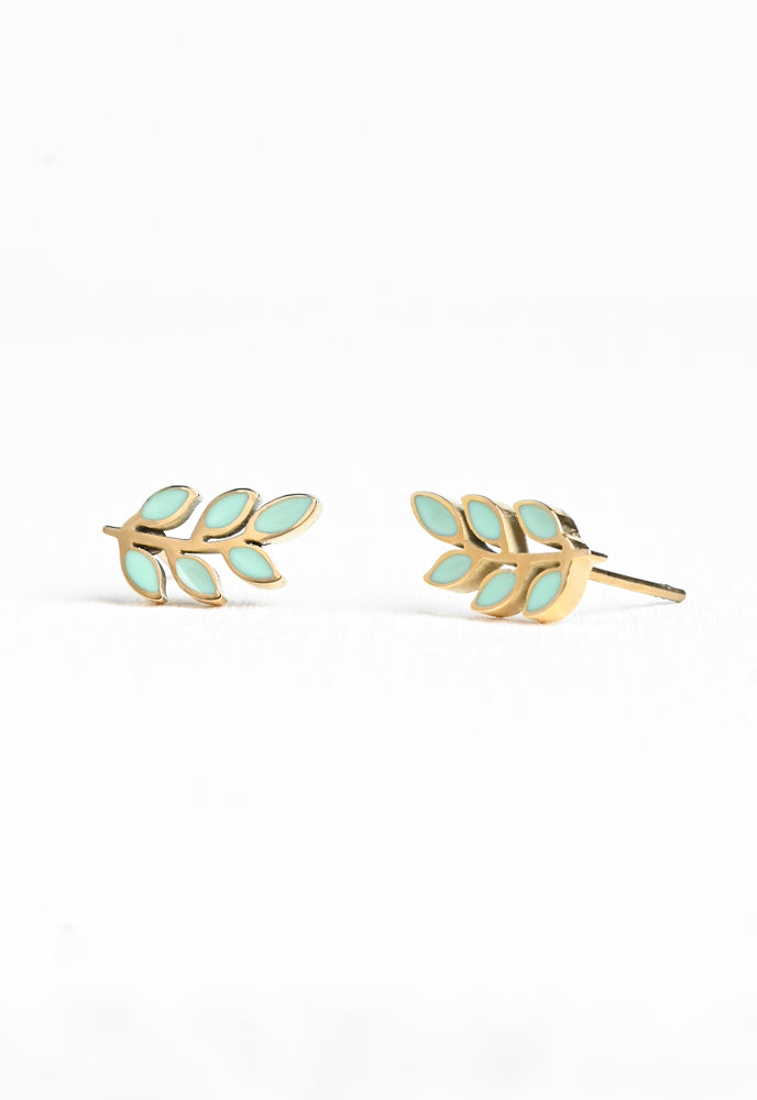 Rowen Stud Earrings in Mint