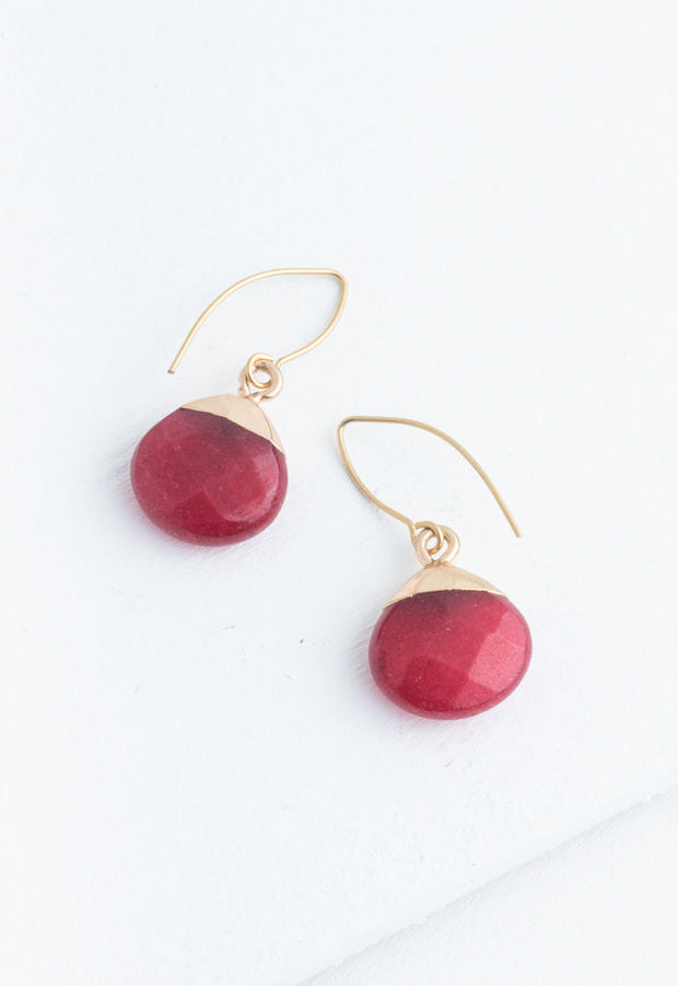 Wish Earrings in Pomegranate