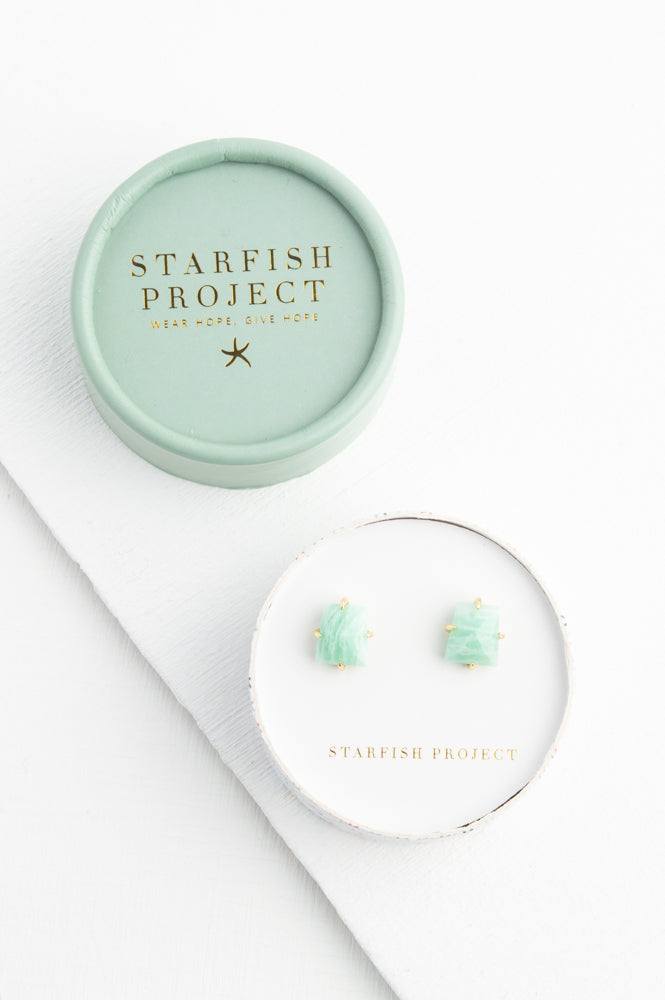 Simple Treasures Studs in Amazonite