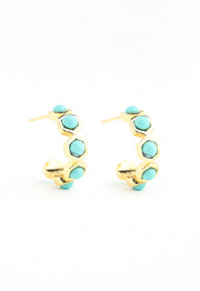 Joyful Turquoise Small Hoop Earrings