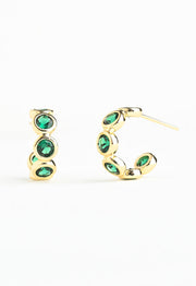 Jubilee Emerald Green Hoop Earrings