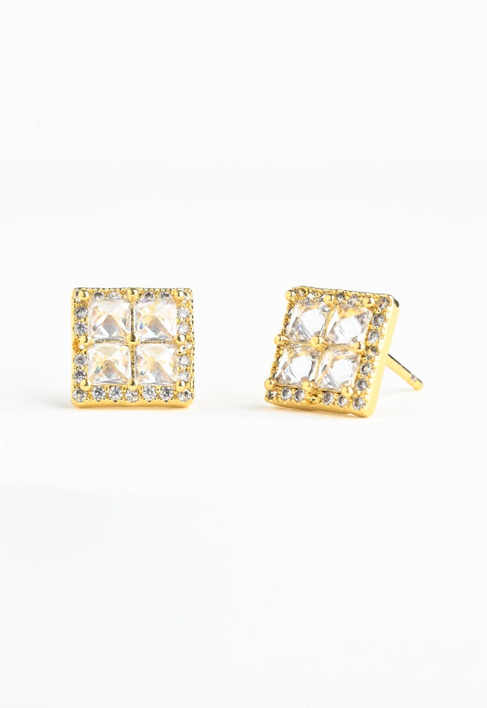 Dignity Zircon Stud Earrings