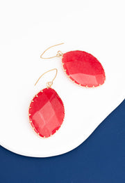 Radiant Light Crystal Earrings in Berry