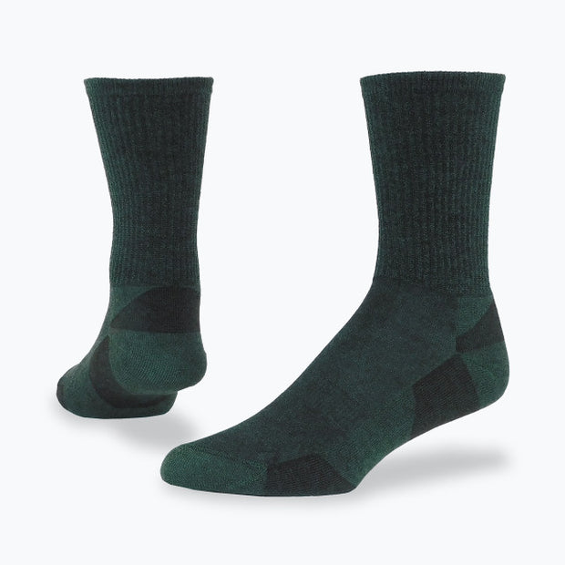 Organic Wool Socks - Dark Urban Hiker Crew