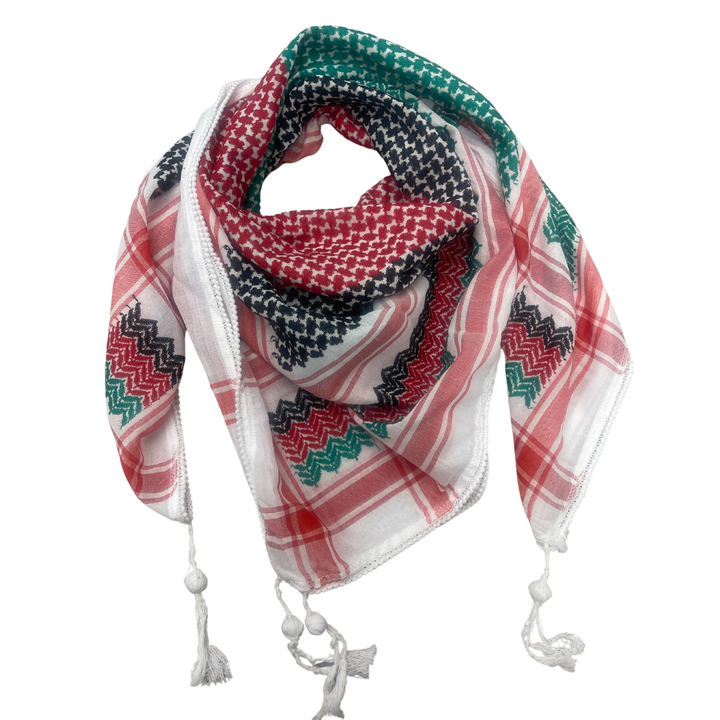 Flag Kuffiyeh Scarf - Palestinian Colors