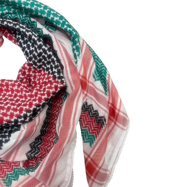 Flag Kuffiyeh Scarf - Palestinian Colors