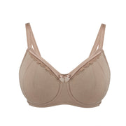 Warm Golden-Supportive Non-Wired Silk & Organic Cotton Full Cup Bra with Removable Paddings