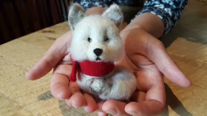 Arctic Fox Needle Felting Kit