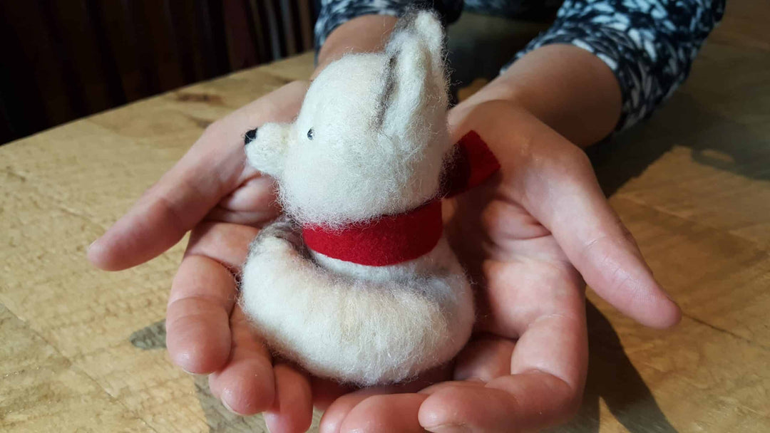 Arctic Fox Needle Felting Kit