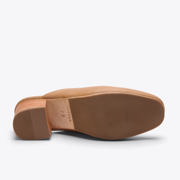 All-Day Heeled Mule Almond