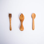 Hand-carved Olive Wood Kitchen Utensils Trio Set
