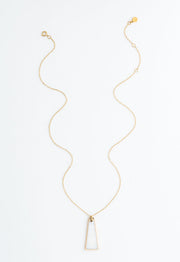 Pillar Mother of Pearl Necklace in Gold