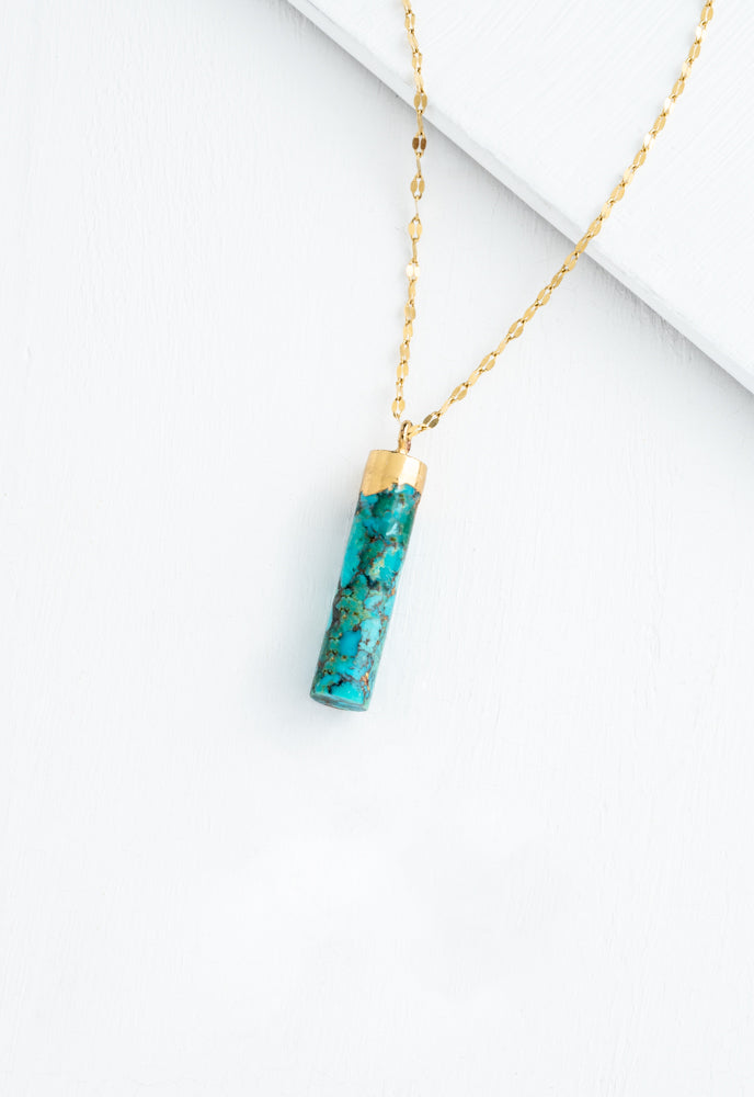 Pillar Necklace in Turquoise