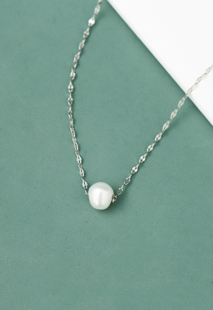 Annie Silver Pearl Necklace