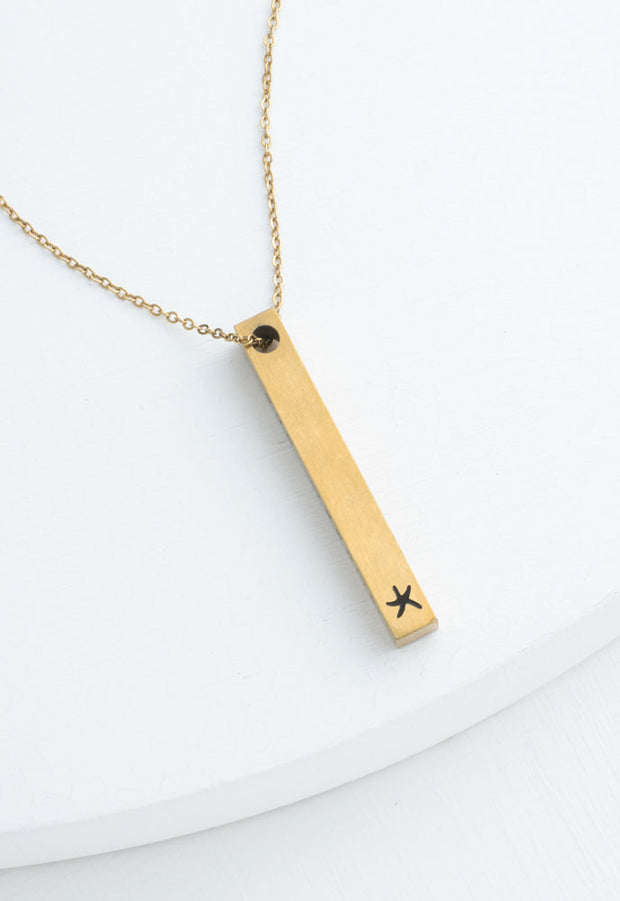 Justice Gold-Gold Bar Necklace