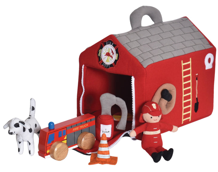 Fire Station with Hat & Accessories