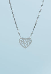 Ling Silver Heart Necklace