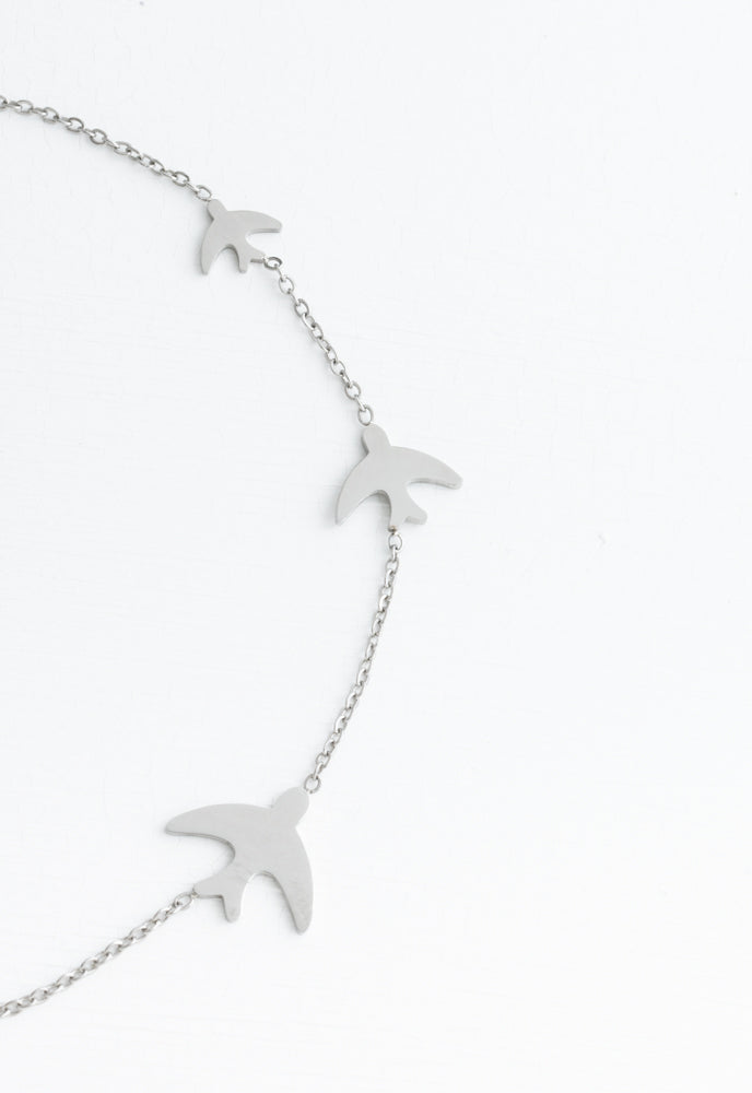 Sparrow Silver Necklace