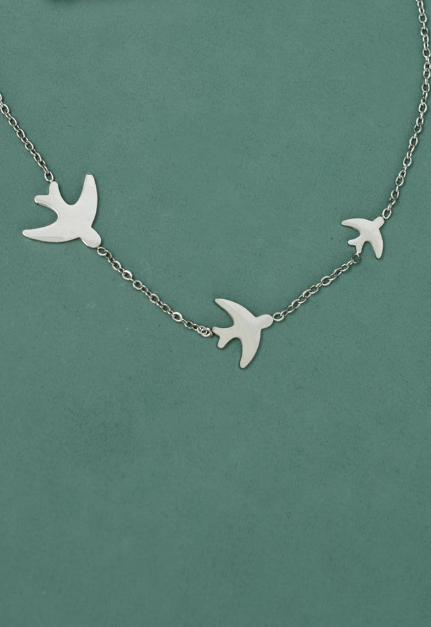 Sparrow Silver Necklace