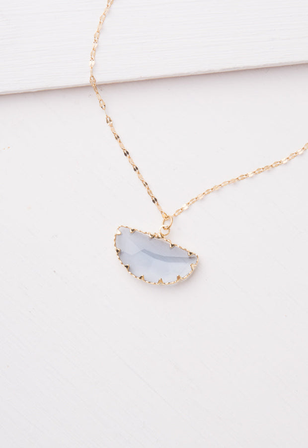 Kenna Lavender Glass Necklace