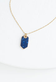 Ink Stone Necklace in Cobalt Blue