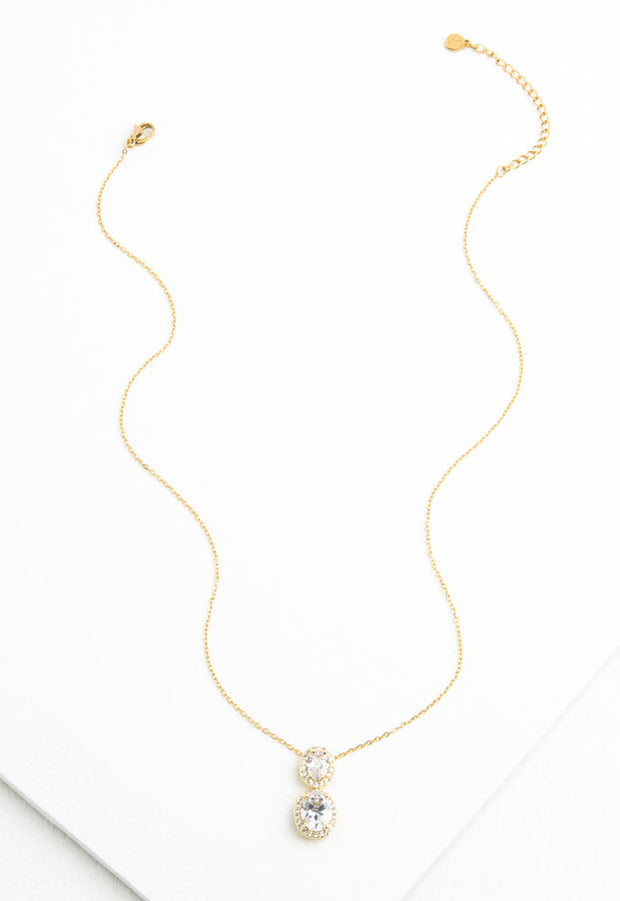 Divine Connection Gold and Zircon Necklace