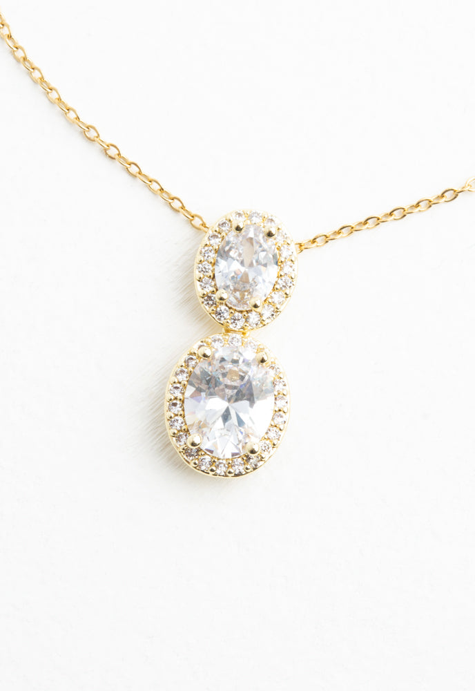 Divine Connection Gold and Zircon Necklace