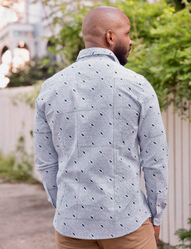 The Diagonal Men's Button Down Shirt - Organic Cotton