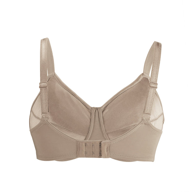 Shell-Supportive Non-Wired Silk & Organic Cotton Full Cup Bra with Removable Paddings