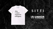 Sitti x UNHCR: "this t-shirt supports refugees." Unisex T-Shirt.