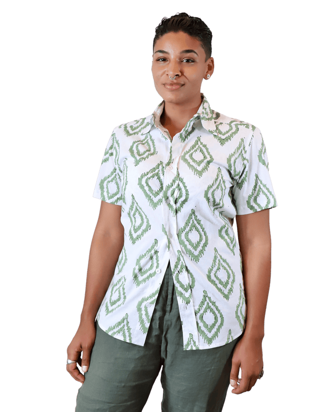 Palm Village Men's Button Down Shirt